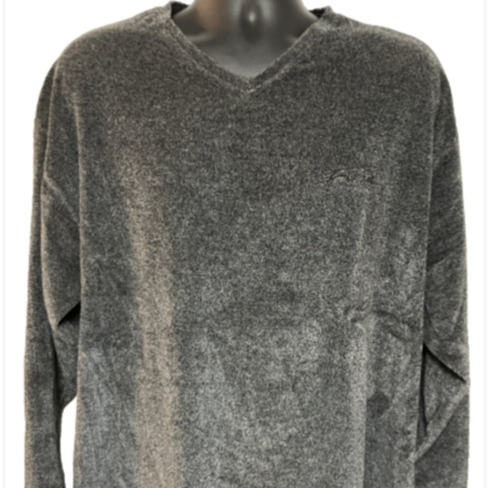 Fubu Vintage Mens large soft stretch V Neck Long Sleeve Sweater Top
